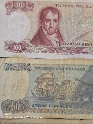 Lotes de Billetes Griegos centenarios Dracmas
