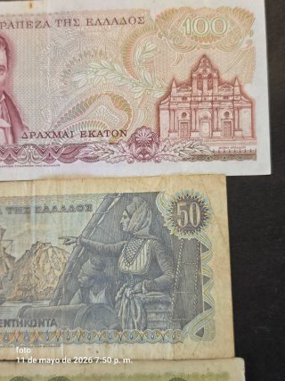 Lotes de Billetes Griegos centenarios Dracmas