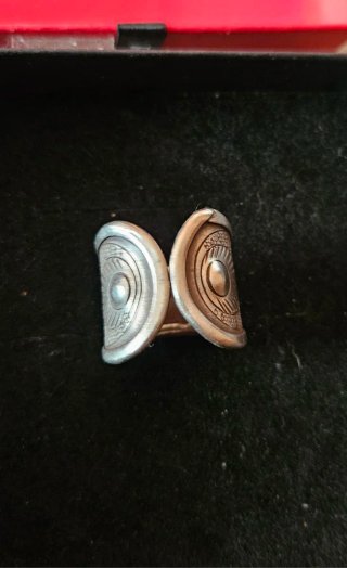 Anillo Étnico Plata Maciza Grabados Talla Grande