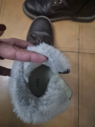 Botas de cuero marrón con forro