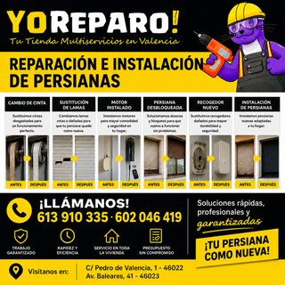 Reparación cambio persianas Valencia.