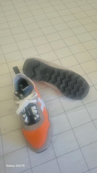 Zapatillas Munich Mujer Naranja y Beige