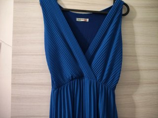 Abito lungo blu elettrico