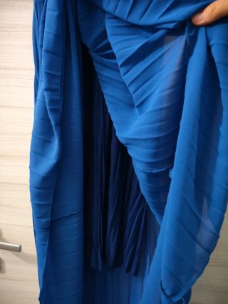Abito lungo blu elettrico