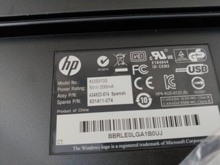 Teclado HP KUS0133 USB con Lector Tarjetas