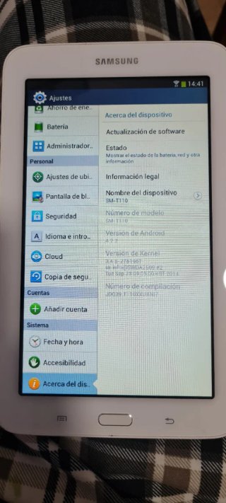 Tablet Samsung Galaxy Tab 3 Lite SM-T110 Blanca