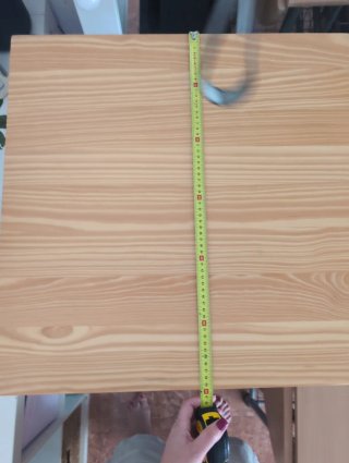Mesa alta cuadrada madera y metal