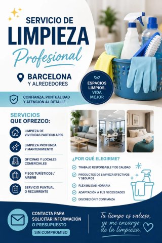 Servicio de limpieza en Barcelona y sus alrededore