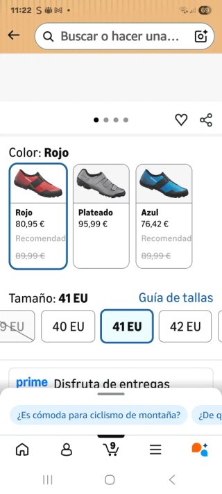 Zapatillas Ciclismo Shimano MX1 Rojas