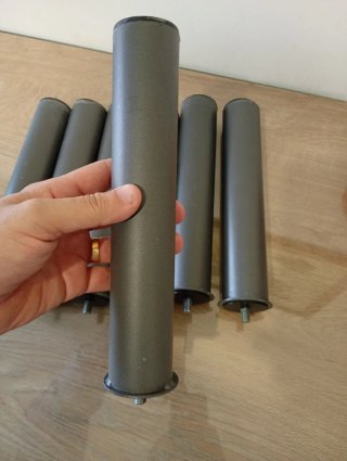 7 Patas Cama Metálicas Grises 25cm
