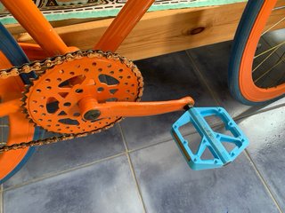 Bicicleta Fixie Naranja Contrapedal