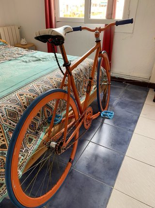 Bicicleta Fixie Naranja Contrapedal