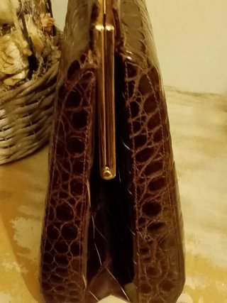 Bolso Piel Cocodrilo Vintage Auténtico