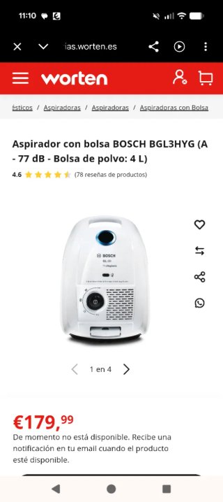 Aspiradora Bosch GL30 ProHygienic
