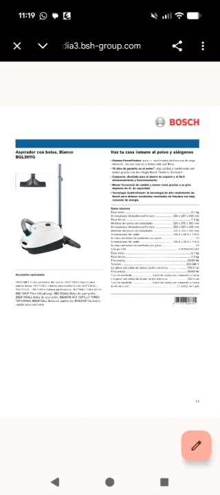 Aspiradora Bosch GL30 ProHygienic