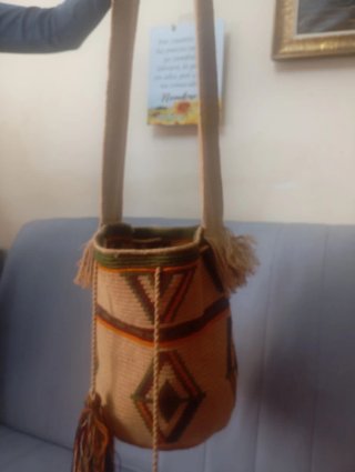 Bolso Wayuu artesanal multicolor