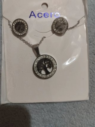 Conjunto collar y pendientes árbol de la vida