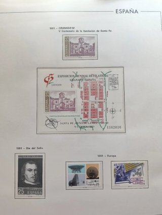 Sellos España 1991. Completo, en sus hojas.