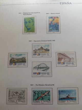 Sellos España 1991. Completo, en sus hojas.