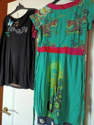 Desigual LOTE de Camiseta y vestido Talla L