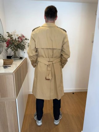 Gabardina Lacoste Beige Hombre