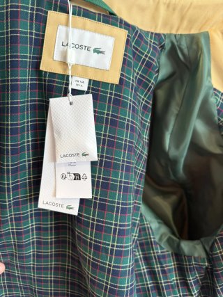 Gabardina Lacoste Beige Hombre