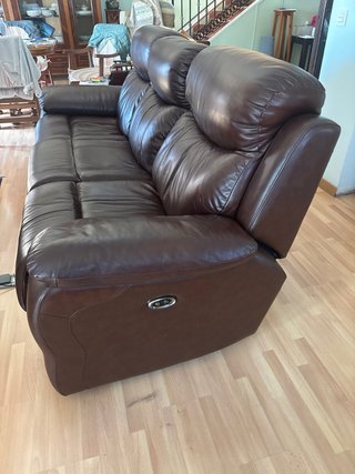 Sofá reclinable de 2/3 plazas en piel