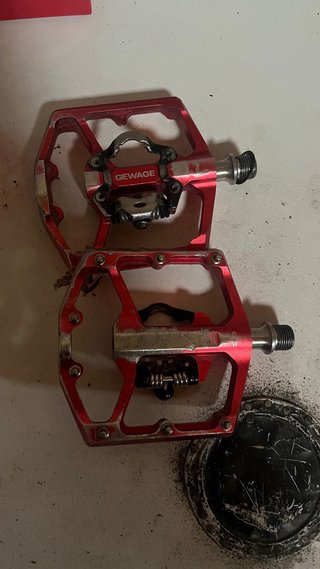 Pedales Calas SPD Rojos