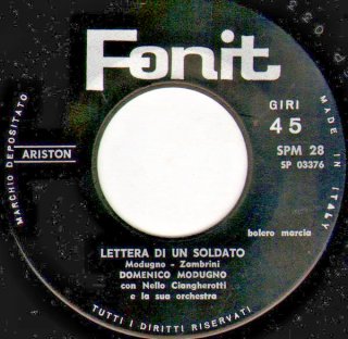 Domenico Modugno Lettera di un soldato 7 45 RPM