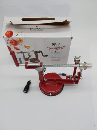 Baumalu 450009 pelador de manzanas metal, rojo vino