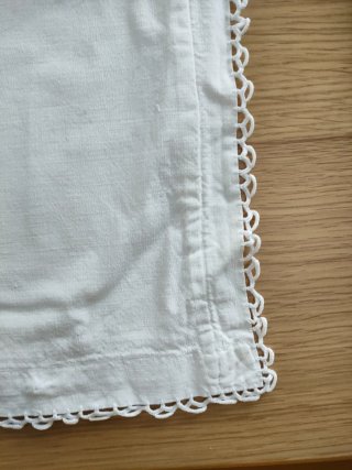 Funda almohada antigua de algodón,medidas 56x53 cm
