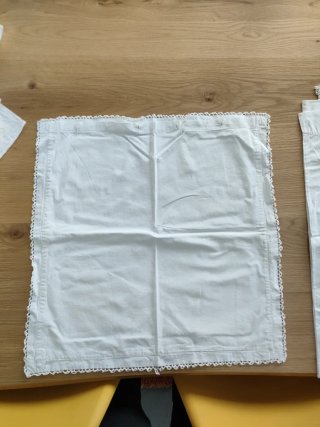 Funda almohada antigua de algodón,medidas 56x53 cm