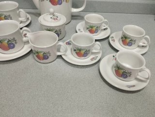 Juego café y merienda Pontesa porcelana reforzada