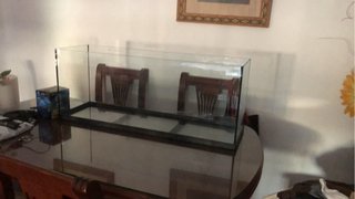 Acuario 120L con filtro y decoración