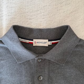 Polo Moncler Uomo S Grigio Cotone Manica lunga