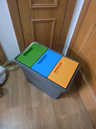 Cubo de reciclaje modular 3 cubos