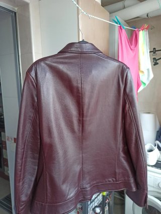 Cazadora Piel Granate Forrada