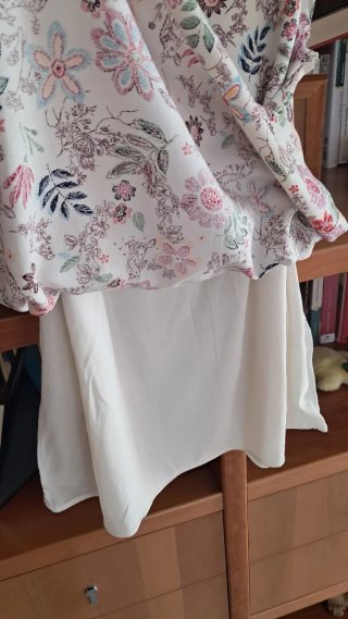 Vestido estampado floral manga corta