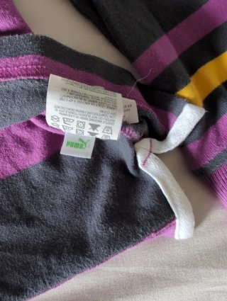 Polo Rugby Puma Hombre Rayas Morado/Gris