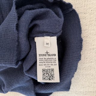 Pullover Stone Island Uomo M Blu Lana maglione