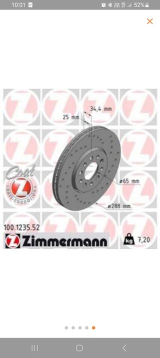 Discos Freno Alemanes Zimmermann Para Seat LeónMK1