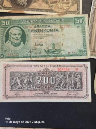 Impresionantes lote de billetes de Grecia