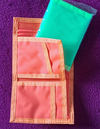 Cartera de tela Neón con velcro  (4 colores) Nuevo