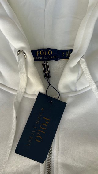 Sudadera Polo Ralph Lauren Blanca Cremallera