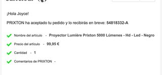 Proyector Prixton Lumière HD 5000 Lúmenes