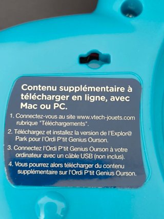 Ordenador infantil VTech O' P'tit Genis Ourson