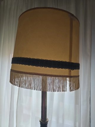 Lámpara de pie vintage tela y metal