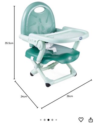 Alzador Silla Comedor Niños Chicco Verde