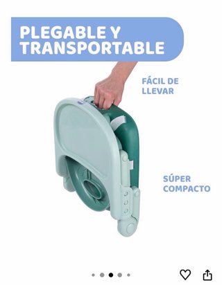 Alzador Silla Comedor Niños Chicco Verde
