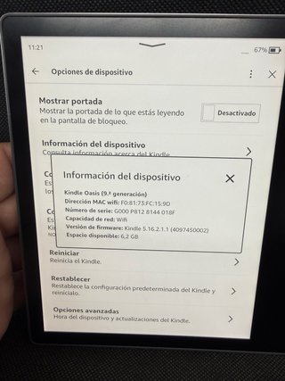 Amazon Kindle oasis CW24WI